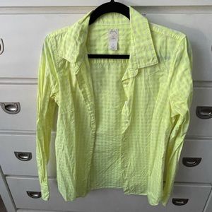 J. Crew neon yellow button down